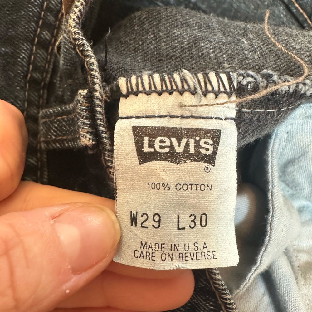Vintage Levi’s 550 Dark Blue Denim Jeans USA Made (Size 29) - Picture 7 of 11